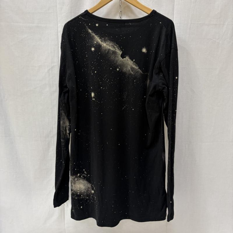 シウ゛ァーライズ CIVARIZE カットソー 長袖 有刺鉄線 六芒星 space universe 44 総柄 黒 / ブラック / black メンズ USED 古着 中古 50167032
