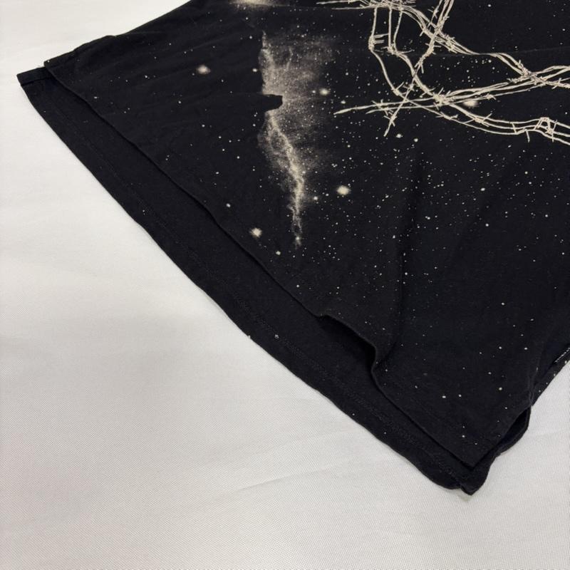 シウ゛ァーライズ CIVARIZE カットソー 長袖 有刺鉄線 六芒星 space universe 44 総柄 黒 / ブラック / black メンズ USED 古着 中古 50167032