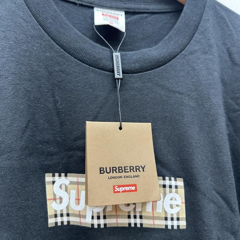 シュプリーム Supreme Tシャツ 半袖 22SS Burberry Box Logo Tee ロゴ プリント Tシャツ M 黒 / ブラック / black メンズ USED 古着 中古 50167034
