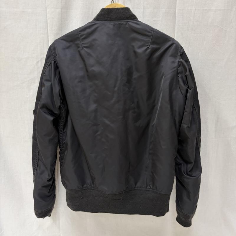 ドゥニーム Denime ジャケット、上着 フライトジャケット 旧タグ MA-1 フライトジャケット リバーシブル ririZIP ダブルジッパー SHINS 40 無地 黒 / ブラック / black X 橙 / オレンジ / orange メンズ USED 古着 中古 50167037