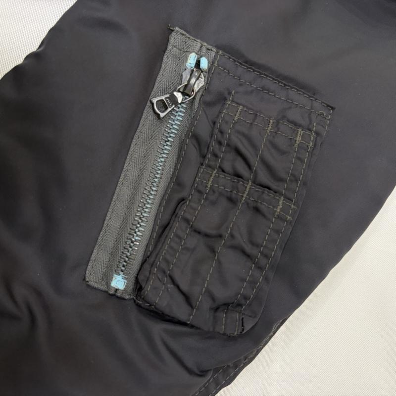 ドゥニーム Denime ジャケット、上着 フライトジャケット 旧タグ MA-1 フライトジャケット リバーシブル ririZIP ダブルジッパー SHINS 40 無地 黒 / ブラック / black X 橙 / オレンジ / orange メンズ USED 古着 中古 50167037