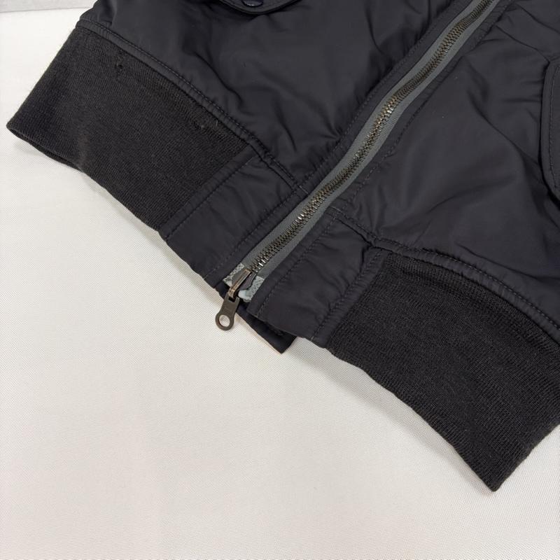 ドゥニーム Denime ジャケット、上着 フライトジャケット 旧タグ MA-1 フライトジャケット リバーシブル ririZIP ダブルジッパー SHINS 40 無地 黒 / ブラック / black X 橙 / オレンジ / orange メンズ USED 古着 中古 50167037