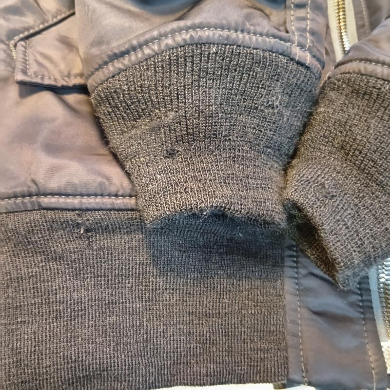 ドゥニーム Denime ジャケット、上着 フライトジャケット 旧タグ MA-1 フライトジャケット リバーシブル ririZIP ダブルジッパー SHINS 40 無地 黒 / ブラック / black X 橙 / オレンジ / orange メンズ USED 古着 中古 50167037