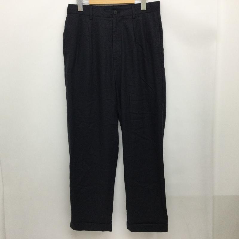 ノーティカ NAUTICA パンツ スラックス 261-1441 レーヨン✕麻 インツータック テーパードパンツ 裾W仕上げ 内側ドーローコード付 M 無地 紺 / ネイビー / navy メンズ USED 古着 中古 50167039