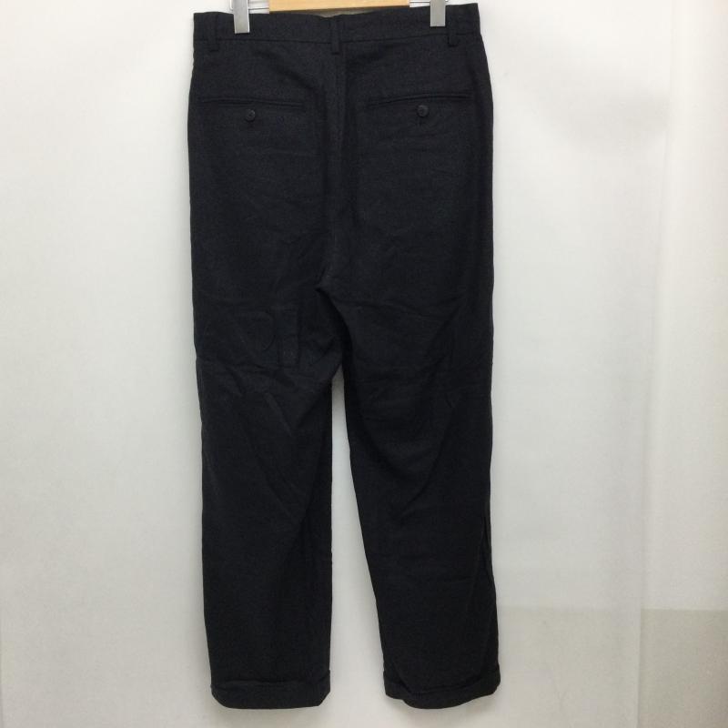 ノーティカ NAUTICA パンツ スラックス 261-1441 レーヨン✕麻 インツータック テーパードパンツ 裾W仕上げ 内側ドーローコード付 M 無地 紺 / ネイビー / navy メンズ USED 古着 中古 50167039