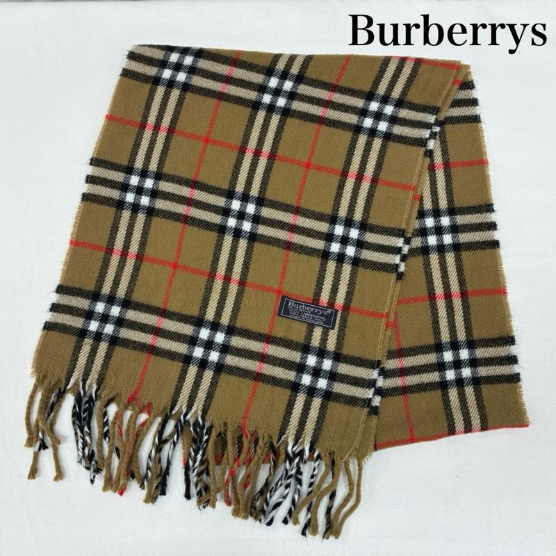 バーバリーズ BURBERRYS マフラー マフラー ウール ノバチェック フリンジ マフラー イングランド製 - レディース USED 古着 中古 50167040