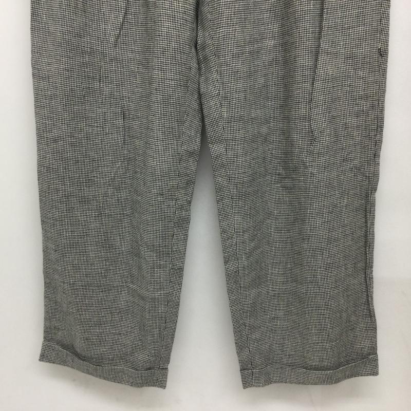 ノーティカ NAUTICA パンツ スラックス 261-1441 千鳥柄 レーヨン✕麻 インツータック テーパードパンツ 裾W仕上げ 内側ドーローコード付 M 千鳥格子 白 / ホワイト / white X 黒 / ブラック / black メンズ USED 古着 中古 50167041