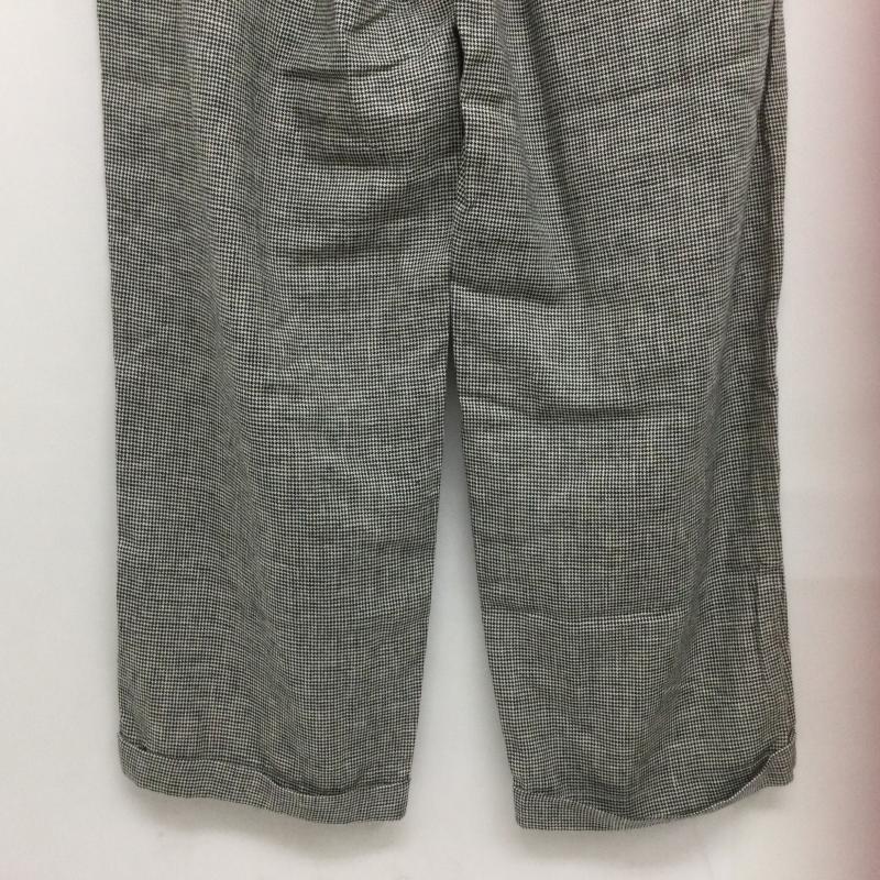 ノーティカ NAUTICA パンツ スラックス 261-1441 千鳥柄 レーヨン✕麻 インツータック テーパードパンツ 裾W仕上げ 内側ドーローコード付 M 千鳥格子 白 / ホワイト / white X 黒 / ブラック / black メンズ USED 古着 中古 50167041
