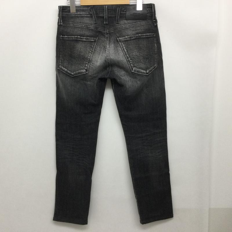 リプレイ REPLAY パンツ デニム、ジーンズ ANBASS SLIM FIT ストレッチ ブラックジーンズ ダメージ加工デニムパンツ 28インチ 28インチ 無地 黒 / ブラック / black メンズ USED 古着 中古 50167043
