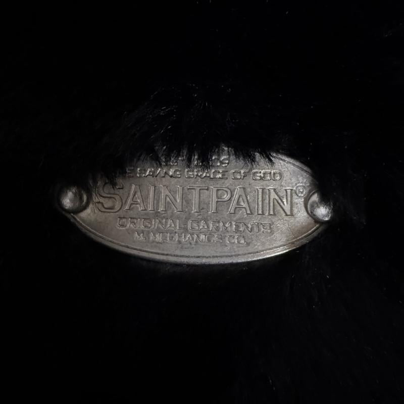 古着 USED ジャケット、上着 ジャンパー、ブルゾン SAINTPAIN セントペイン SPゴータ ファージャケット ユニセックス - 無地 黒 / ブラック / black メンズ USED 古着 中古 50167045