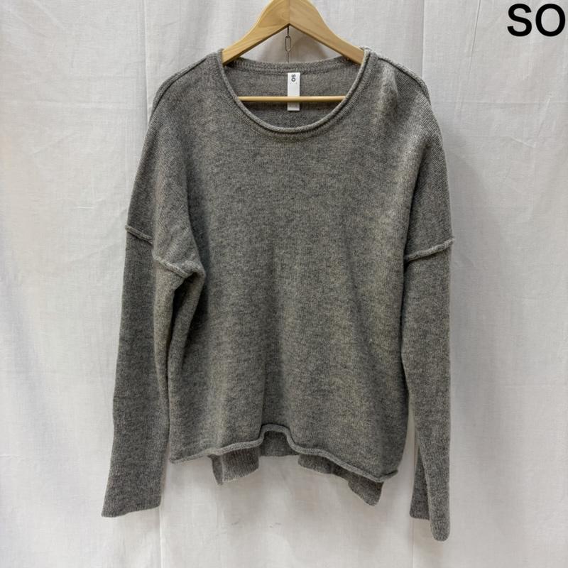 古着 USED ニット、セーター 長袖 SO エスオー ワイドシルエットニットプルオーバー 切替 FREE 無地 灰 / グレー / gray レディース USED 古着 中古 50167050