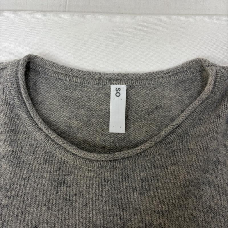 古着 USED ニット、セーター 長袖 SO エスオー ワイドシルエットニットプルオーバー 切替 FREE 無地 灰 / グレー / gray レディース USED 古着 中古 50167050