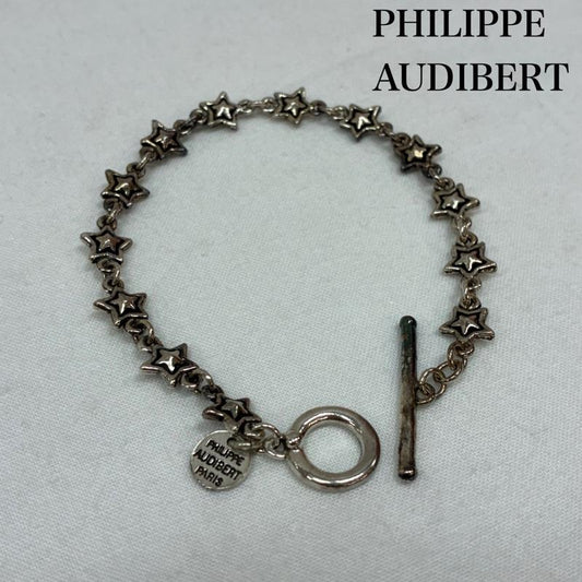 フィリップ オーディベール PHILIPPE AUDIBERT アクセサリー ブレスレット、バングル 星 スター モチーフ チェーン ブレスレット シルバー カラー - メンズ USED 古着 中古 50167051