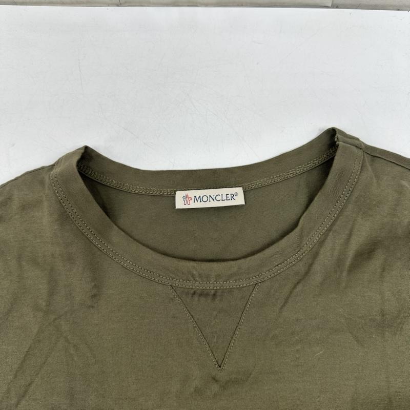 モンクレール MONCLER Tシャツ 半袖 MAGLIA T-SHIRT ダブル ワッペン ロゴ Tシャツ F20918C78100 S カーキオリーブ / カーキオリーブ / メンズ USED 古着 中古 50167052