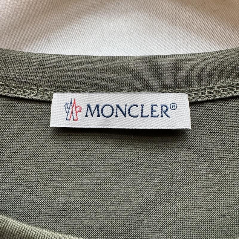 モンクレール MONCLER Tシャツ 半袖 MAGLIA T-SHIRT ダブル ワッペン ロゴ Tシャツ F20918C78100 S カーキオリーブ / カーキオリーブ / メンズ USED 古着 中古 50167052