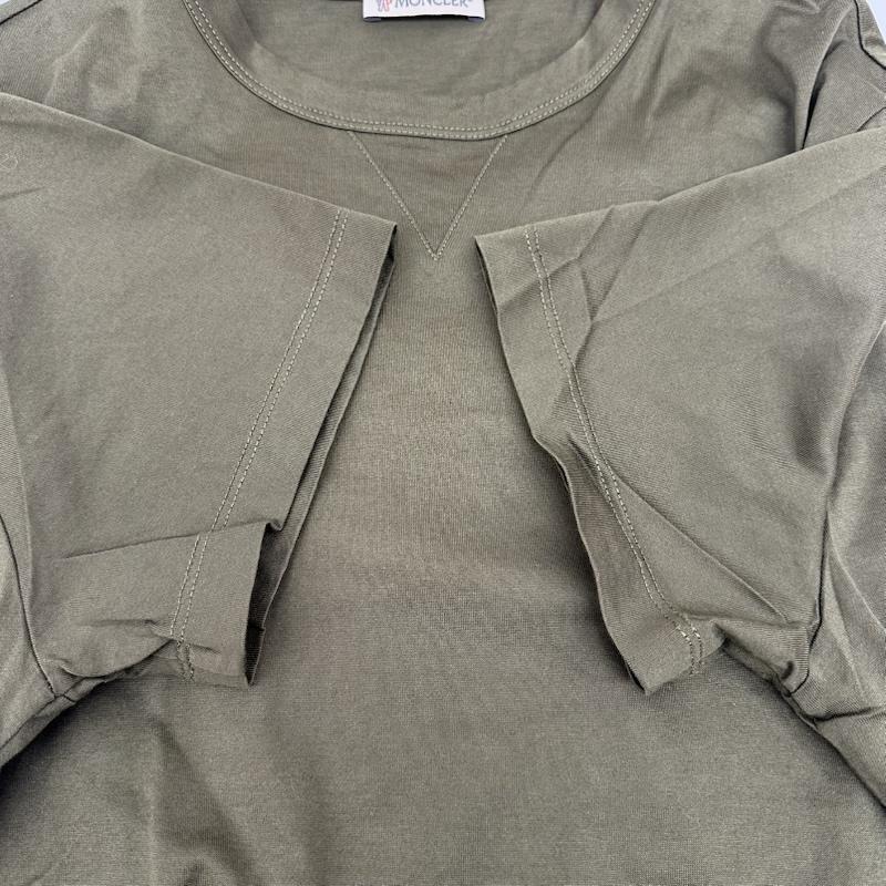 モンクレール MONCLER Tシャツ 半袖 MAGLIA T-SHIRT ダブル ワッペン ロゴ Tシャツ F20918C78100 S カーキオリーブ / カーキオリーブ / メンズ USED 古着 中古 50167052