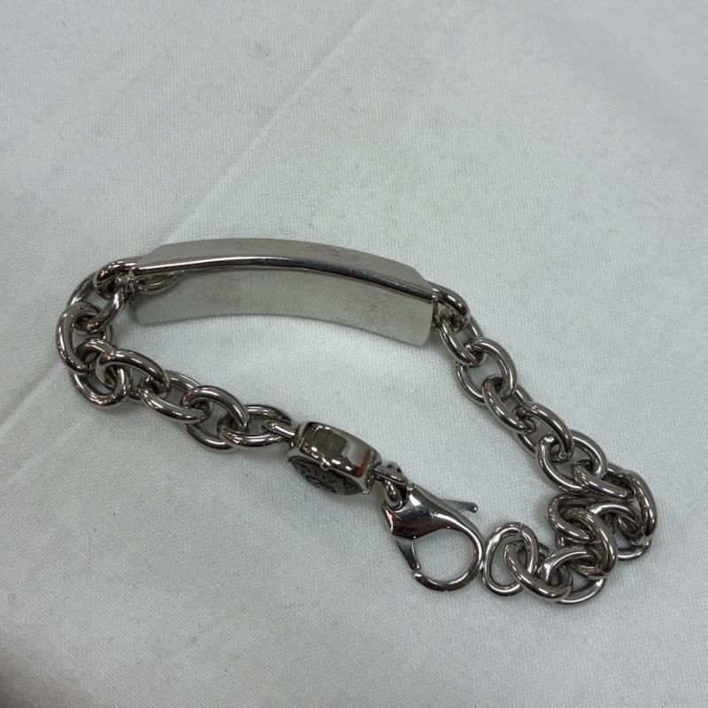 ディーゼル DIESEL アクセサリー ブレスレット、バングル ID ロゴ プレート ブレイブマン チェーン ブレスレット シルバー カラー ステンレス スチール - メンズ USED 古着 中古 50167054