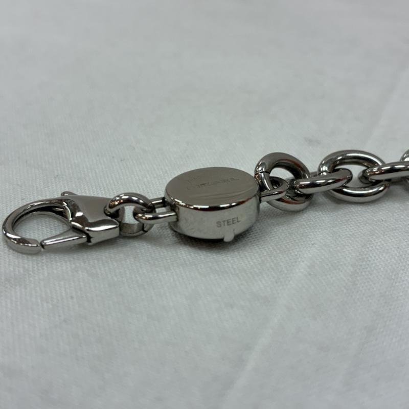 ディーゼル DIESEL アクセサリー ブレスレット、バングル ID ロゴ プレート ブレイブマン チェーン ブレスレット シルバー カラー ステンレス スチール - メンズ USED 古着 中古 50167054