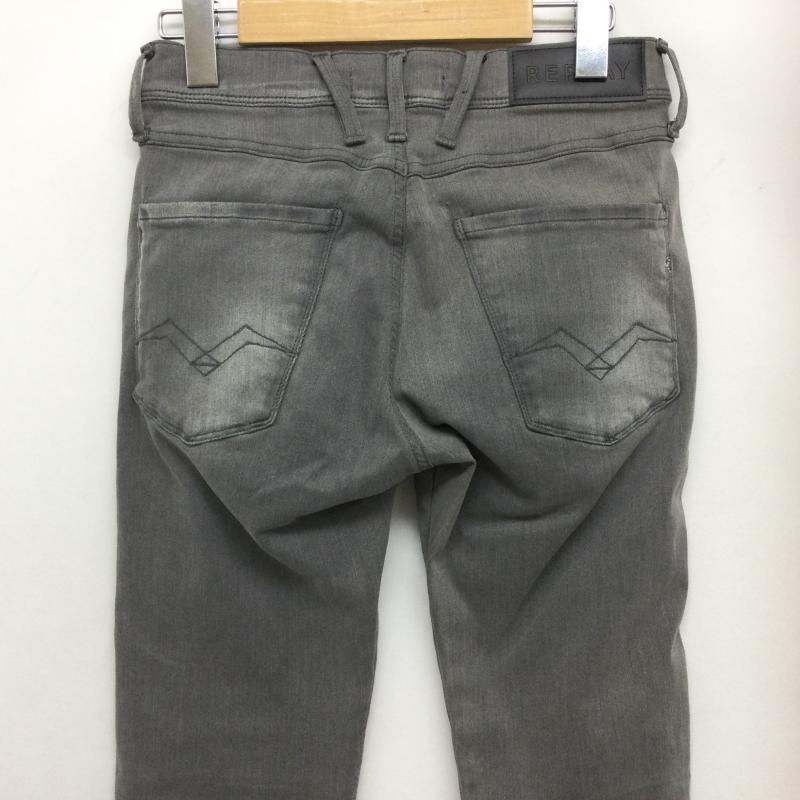 リプレイ REPLAY パンツ デニム、ジーンズ ANBASS SLIM FIT ストレッチ スリムジーンズ RECYCLED360 28インチ 無地 灰 / グレー / gray メンズ USED 古着 中古 50167057