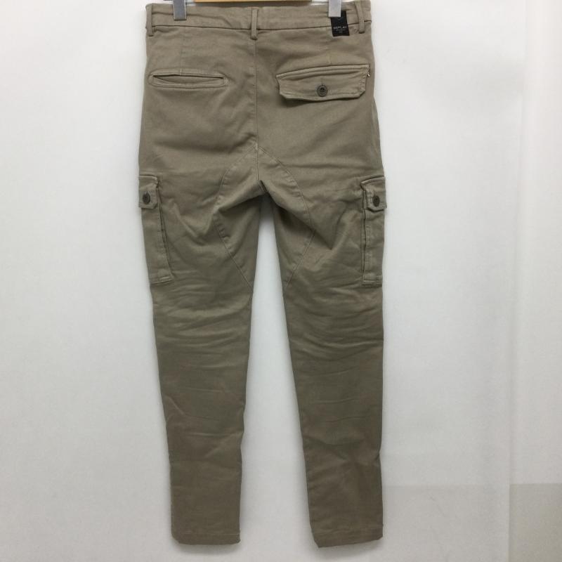 リプレイ REPLAY パンツ デニム、ジーンズ JAAN SLIM FIT ストレッチ スリムフィット カーゴパンツ HYPERFLEX 28インチ 無地 グレージュ / グレージュ / メンズ USED 古着 中古 50167058
