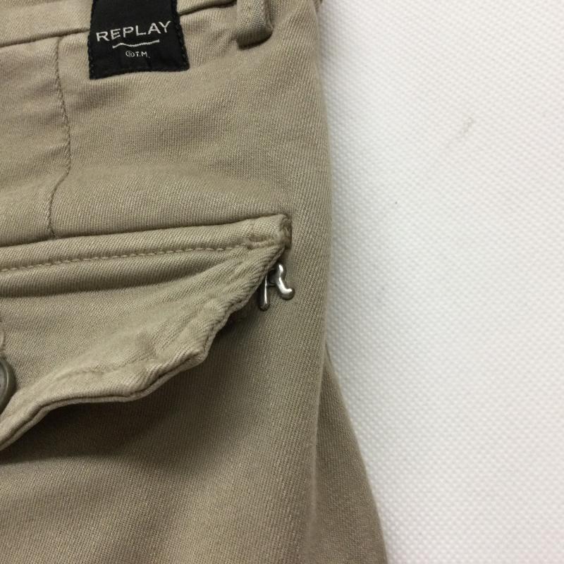 リプレイ REPLAY パンツ デニム、ジーンズ JAAN SLIM FIT ストレッチ スリムフィット カーゴパンツ HYPERFLEX 28インチ 無地 グレージュ / グレージュ / メンズ USED 古着 中古 50167058