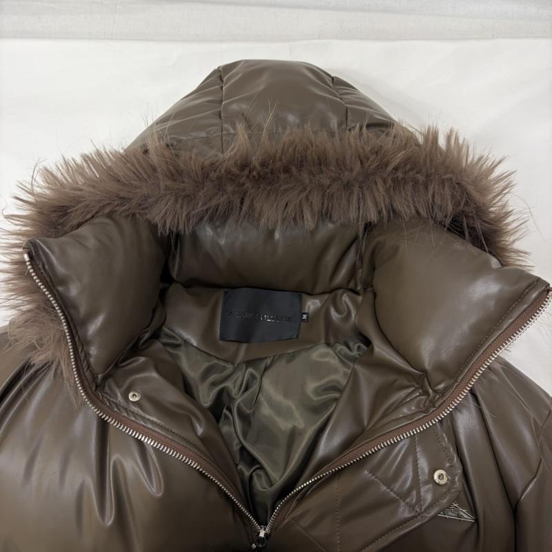 古着 USED ジャケット、上着 ジャンパー、ブルゾン ARGUECULTURE アーギューカルチャー フェイクレザー中綿ジャケット フードファー ダブルジップ M 無地 茶 / ブラウン / brown メンズ USED 古着 中古 50167064