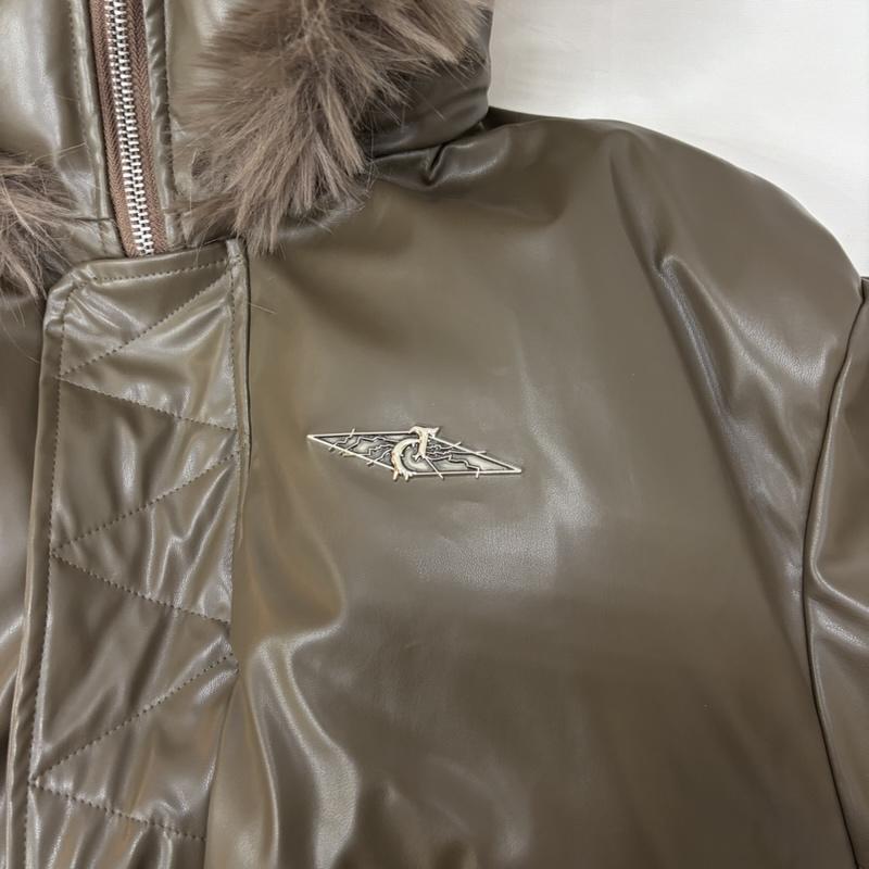 古着 USED ジャケット、上着 ジャンパー、ブルゾン ARGUECULTURE アーギューカルチャー フェイクレザー中綿ジャケット フードファー ダブルジップ M 無地 茶 / ブラウン / brown メンズ USED 古着 中古 50167064