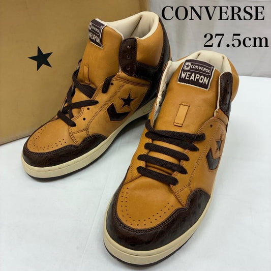 コンバース CONVERSE スニーカー スニーカー WEAPON HI 00s 2009 ウエポン レザー アッパー オーストリッチ スニーカー オールド アーカイブ 27.5cm メンズ USED 古着 中古 50167065