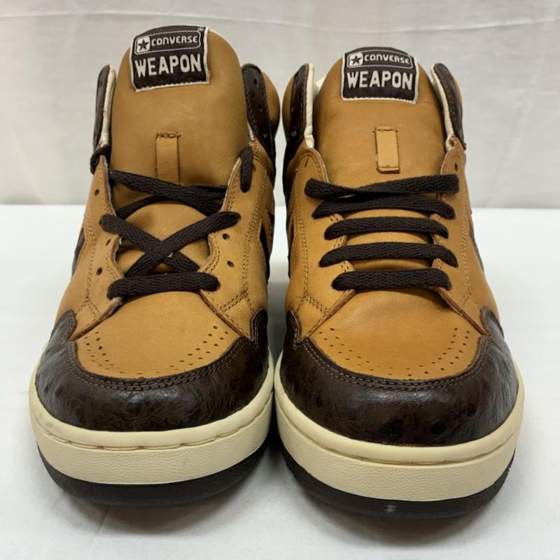 コンバース CONVERSE スニーカー スニーカー WEAPON HI 00s 2009 ウエポン レザー アッパー オーストリッチ スニーカー オールド アーカイブ 27.5cm メンズ USED 古着 中古 50167065