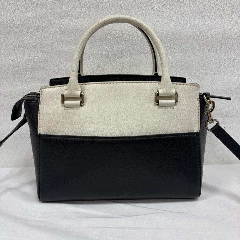 ケイトスペード Kate Spade ショルダーバッグ ショルダーバッグ バイカラー ロゴプレート サッチェルバッグ ショルダー ハンド 2WAY - ワンポイント X ロゴ、文字 白 / ホワイト / white X 青 / ブルー / blue X 金 / ゴールド / gold color レディース USED 古着 中古 50167066