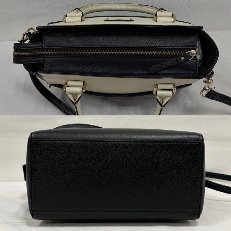 ケイトスペード Kate Spade ショルダーバッグ ショルダーバッグ バイカラー ロゴプレート サッチェルバッグ ショルダー ハンド 2WAY - ワンポイント X ロゴ、文字 白 / ホワイト / white X 青 / ブルー / blue X 金 / ゴールド / gold color レディース USED 古着 中古 50167066