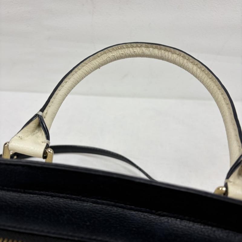ケイトスペード Kate Spade ショルダーバッグ ショルダーバッグ バイカラー ロゴプレート サッチェルバッグ ショルダー ハンド 2WAY - ワンポイント X ロゴ、文字 白 / ホワイト / white X 青 / ブルー / blue X 金 / ゴールド / gold color レディース USED 古着 中古 50167066