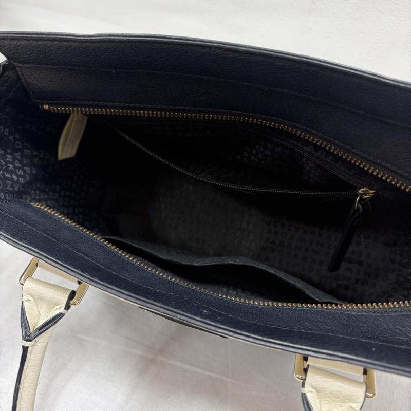 ケイトスペード Kate Spade ショルダーバッグ ショルダーバッグ バイカラー ロゴプレート サッチェルバッグ ショルダー ハンド 2WAY - ワンポイント X ロゴ、文字 白 / ホワイト / white X 青 / ブルー / blue X 金 / ゴールド / gold color レディース USED 古着 中古 50167066