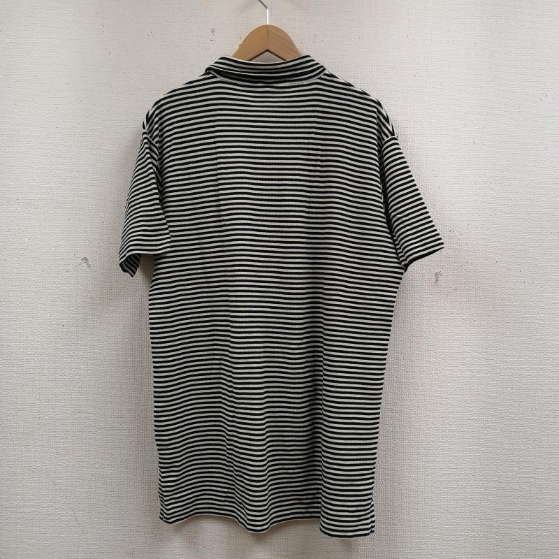 ポロバイラルフローレン Polo by RALPH LAUREN ポロシャツ 半袖 サイドスリット ワンポイント ボーダー ポニー 刺繍 半袖 ポロシャツ L 白 / ホワイト / white X 紺 / ネイビー / navy メンズ USED 古着 中古 50167075