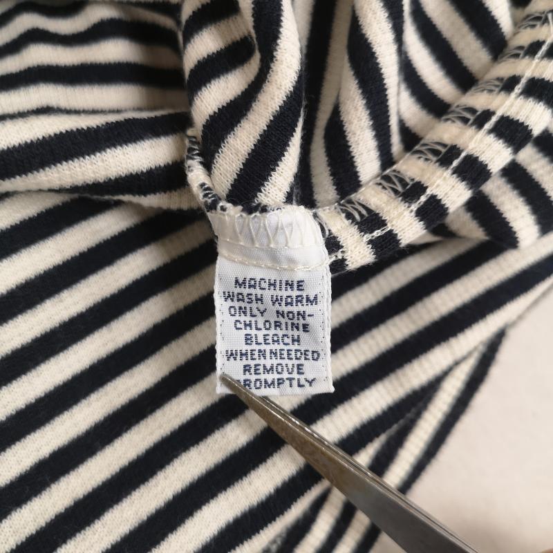 ポロバイラルフローレン Polo by RALPH LAUREN ポロシャツ 半袖 サイドスリット ワンポイント ボーダー ポニー 刺繍 半袖 ポロシャツ L 白 / ホワイト / white X 紺 / ネイビー / navy メンズ USED 古着 中古 50167075