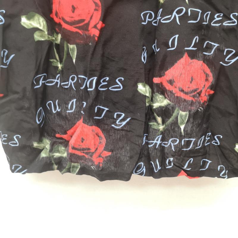 ワコマリア WACKO MARIA シャツ、ブラウス 半袖 GUILTYPARTIES PARADISE TOKYO アロハ シャツ レーヨン 薔薇 ローズ L 黒 / ブラック / black X ベージュ / ベージュ / beige メンズ USED 古着 中古 50167079