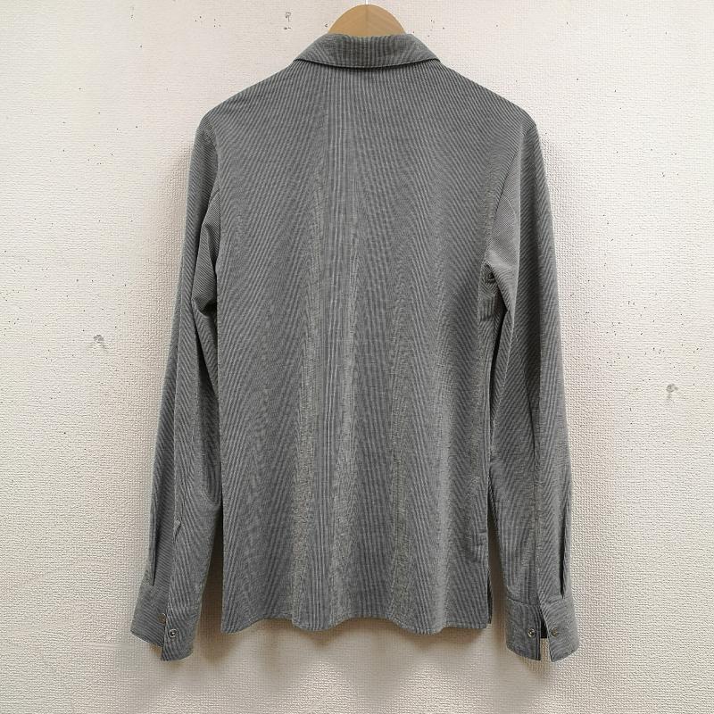 アニエスベーオム AGNESB.HOMME シャツ、ブラウス 長袖 日本製 ストライプ トカゲ レザール ジップアップ 長袖 シャツ 0651801 M 灰 / グレー / gray メンズ USED 古着 中古 50167082