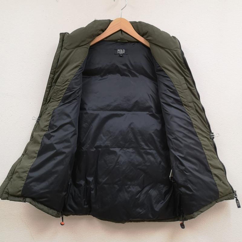 ポロ POLO ジャケット、上着 ダウンジャケット 2WAY ロゴパッチ チェストポケット ベスト ダウン ジャケット M カーキ / カーキ / khaki メンズ USED 古着 中古 50167085