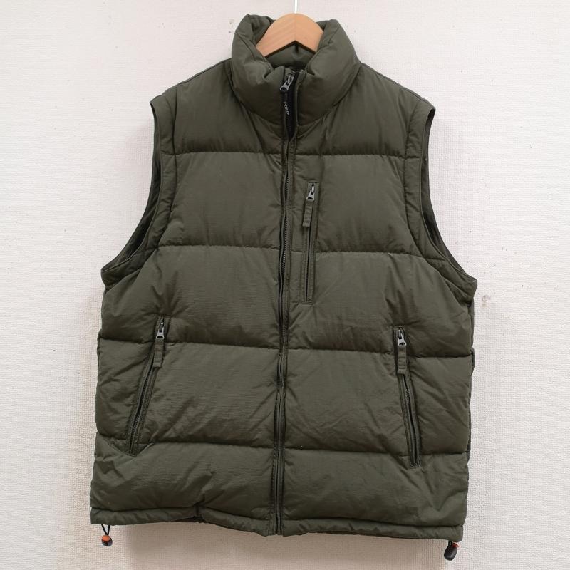 ポロ POLO ジャケット、上着 ダウンジャケット 2WAY ロゴパッチ チェストポケット ベスト ダウン ジャケット M カーキ / カーキ / khaki メンズ USED 古着 中古 50167085