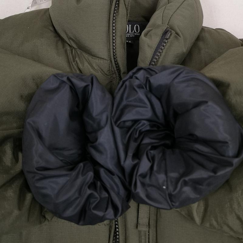 ポロ POLO ジャケット、上着 ダウンジャケット 2WAY ロゴパッチ チェストポケット ベスト ダウン ジャケット M カーキ / カーキ / khaki メンズ USED 古着 中古 50167085