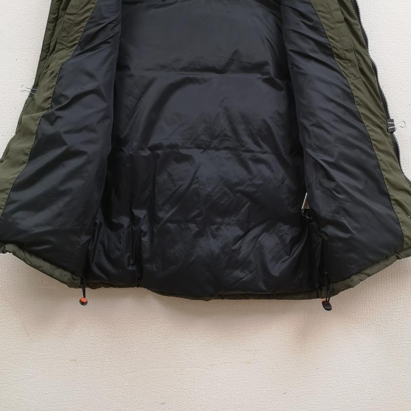 ポロ POLO ジャケット、上着 ダウンジャケット 2WAY ロゴパッチ チェストポケット ベスト ダウン ジャケット M カーキ / カーキ / khaki メンズ USED 古着 中古 50167085