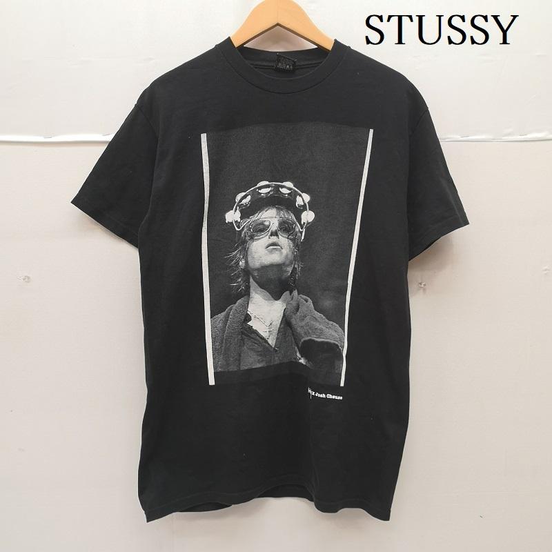ステューシー STUSSY Tシャツ 半袖 00s OLD Josh Cheuse OASIS Liam Gallagher フォト プリント Tシャツ M 黒 / ブラック / black メンズ USED 古着 中古 50167088