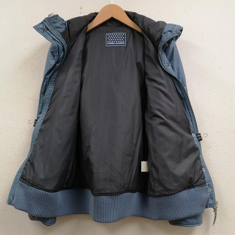 ヒステリックグラマー HYSTERIC GLAMOUR ジャケット、上着 ジャンパー、ブルゾン プリマロフト 稲妻 HYS EXPLOSION 中綿 キルティング フーデッド ジャケット 水色 / ライトブルー / レディース USED 古着 中古 50167089
