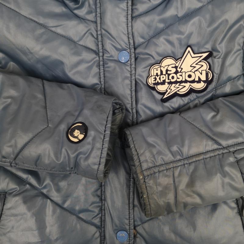 ヒステリックグラマー HYSTERIC GLAMOUR ジャケット、上着 ジャンパー、ブルゾン プリマロフト 稲妻 HYS EXPLOSION 中綿 キルティング フーデッド ジャケット 水色 / ライトブルー / レディース USED 古着 中古 50167089