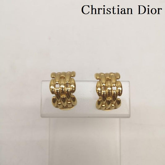 クリスチャンディオール Christian Dior アクセサリー ピアス チェーン モチーフ 大ぶり ハーフ フープ イヤリング 金 / ゴールド / gold color レディース USED 古着 中古 50167091