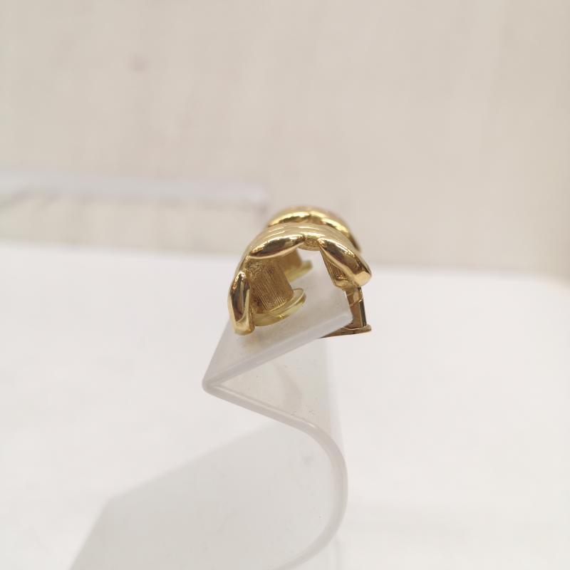 クリスチャンディオール Christian Dior アクセサリー ピアス チェーン モチーフ 大ぶり ハーフ フープ イヤリング 金 / ゴールド / gold color レディース USED 古着 中古 50167091