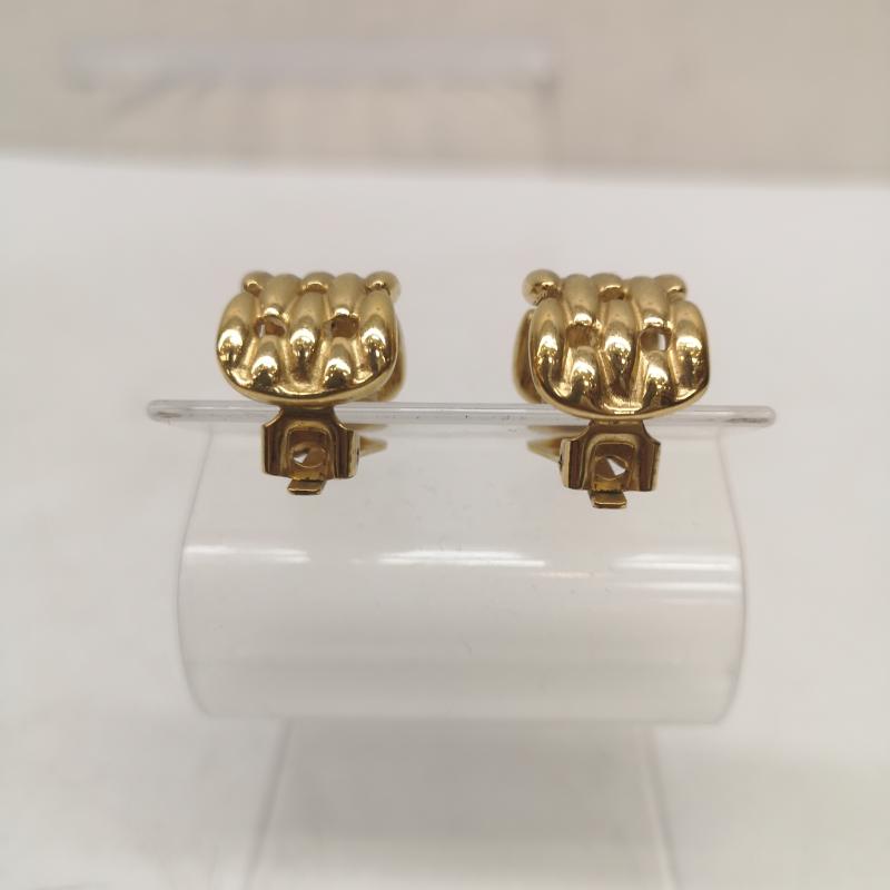 クリスチャンディオール Christian Dior アクセサリー ピアス チェーン モチーフ 大ぶり ハーフ フープ イヤリング 金 / ゴールド / gold color レディース USED 古着 中古 50167091