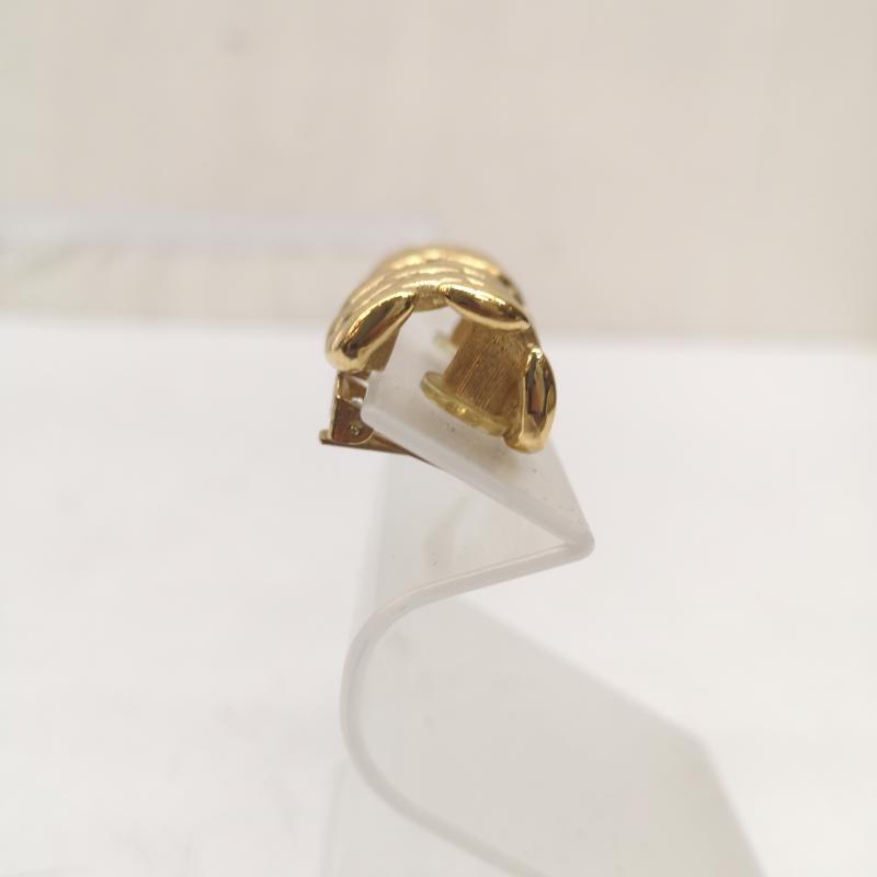 クリスチャンディオール Christian Dior アクセサリー ピアス チェーン モチーフ 大ぶり ハーフ フープ イヤリング 金 / ゴールド / gold color レディース USED 古着 中古 50167091