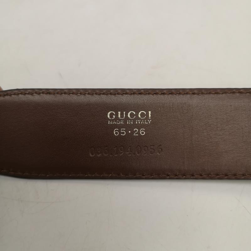 グッチ GUCCI ベルト・バックル ベルト G バックル レザーベルト 036.194.0956 65・26 - 黒 / ブラック / black X 茶 / ブラウン / brown レディース USED 古着 中古 50167092
