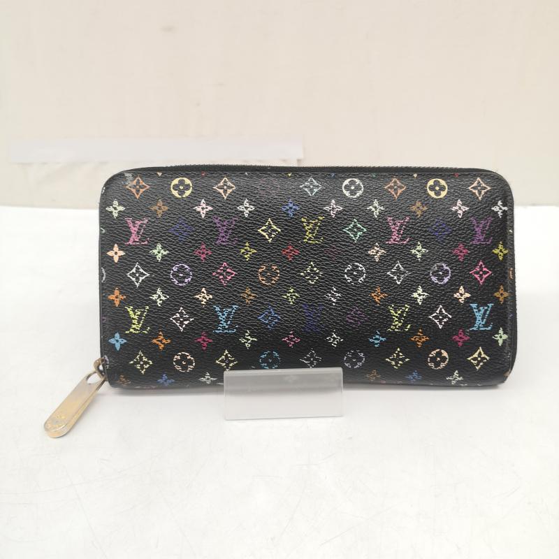 ルイヴィトン LOUIS VUITTON 財布 長財布 モノグラム マルチカラー ジッピー ウォレット M60243 ノワール ラウンドファスナー 長財布 - 黒 / ブラック / black レディース USED 古着 中古 50167093